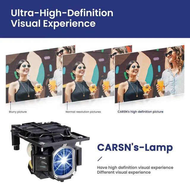 Alt view image 3 of 4 - CARSN DT01411 for Hitachi CP-A352WN CP-AW3003 CP-AW3019WNM CP-TW3003 CP-TW3005 CP-TW3506 CP-AW312WN CP-AX3503 CP-TW2503 Replacement Projector Lamp with Housing