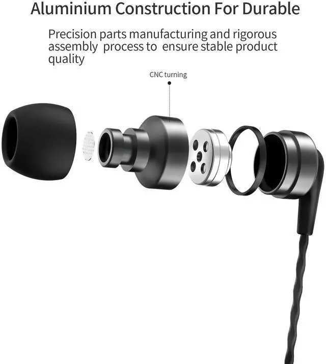 Alt view image 4 of 5 - SoundMAGIC E80 Wired Earbuds, No Mic, Wide Soundstage, 3.5mm Jack, Gunmetal