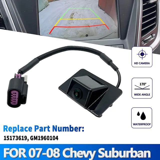 Alt view image 4 of 5 - wzruiqipei Rear View Back Up Camera Compatible with Cadillac Escalade Chevy Suburban Tahoe GMC Yukon Reverse Park Assist Camera Replaces 15173619 GM1960104