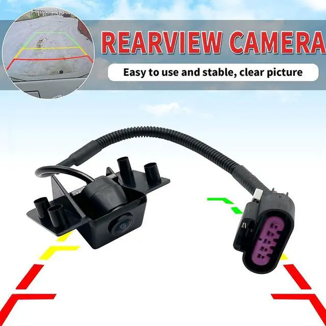 Alt view image 5 of 5 - wzruiqipei Rear View Back Up Camera Compatible with Cadillac Escalade Chevy Suburban Tahoe GMC Yukon Reverse Park Assist Camera Replaces 15173619 GM1960104