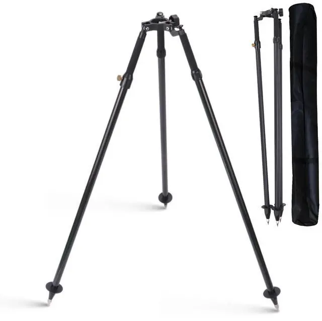 Main image of MOETER Carbon Fiber Thumb Release Tripod for Surveying Poles, Fits 11.25" Side-Entry & 1.5" Top-Entry Poles, Lightweight Survey Tripod with Aluminum Frame, Extends 6 ft for Total Stations & GNSS