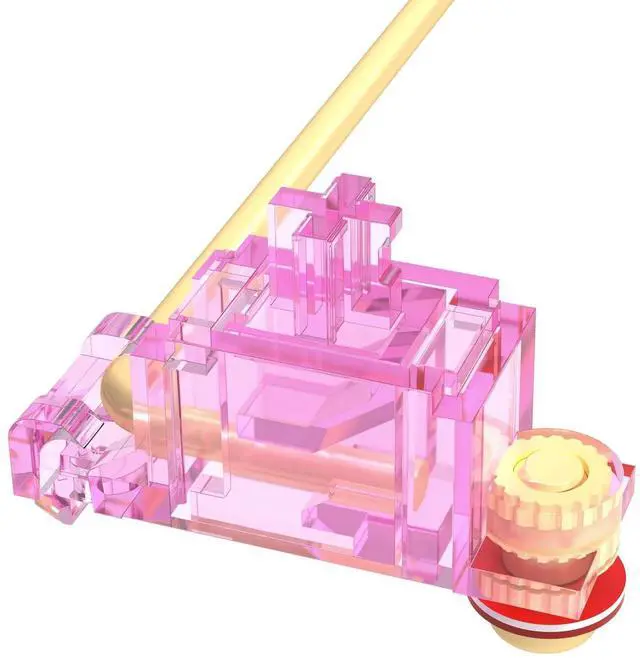 Alt view image 3 of 5 - DUROCK Stabilizer V3, Screw in Stabilizers with 2u 6.25u 7u Wires, PCB Mount Keyboard Stabilizers for Mechanical Keyboards (V3 Pink 100% Kit)