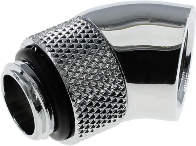 Alt view image 2 of 4 - dracaena.io 12 Pack G1/4" 45 Rotary 360 Swivel Fitting, Male to Female Extender Adapter for PC Water Cooling Loop, Computer Liquid Cooling Fittings, Silver