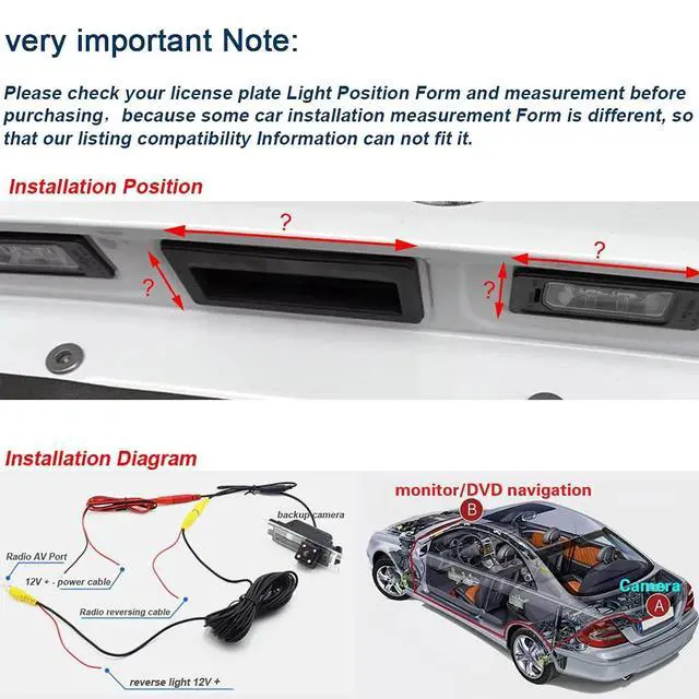 Alt view image 4 of 5 - Caros Fisheye 1280x720 Pixels car Backup Camera Reverse Parking Rear View Vehicle Camera Replacement for Ford Mondeo Focus(2 Carriage) C-Max Sedan(3 Carriage) MK Waterproof Night Vision Wide Angle