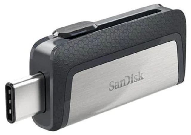 Main image of SanDisk 64GB Ultra Dual Drive USB Type-C - USB-C, USB 3.1 - SDDDC2-064G-G46, Grey/Silver