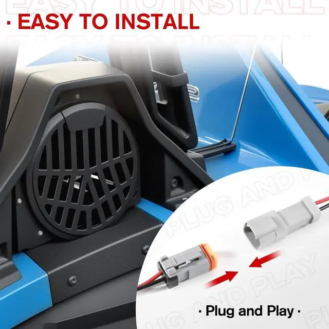 Alt view image 5 of 5 - LitMiRaCle Rear Speaker Enclosures for Polaris Slingshot 2015-2025, Behind Seat 6.5" Speaker Pods Panels for Polaris Slingshot S SL SLR R LE 2015-2025 Accessories(2PCS)