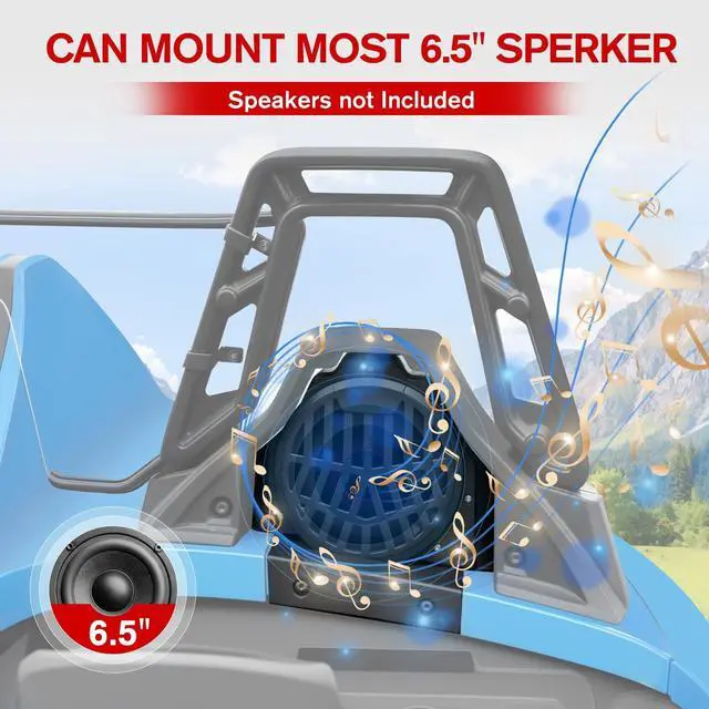 Alt view image 4 of 5 - LitMiRaCle Rear Speaker Enclosures for Polaris Slingshot 2015-2025, Behind Seat 6.5" Speaker Pods Panels for Polaris Slingshot S SL SLR R LE 2015-2025 Accessories(2PCS)