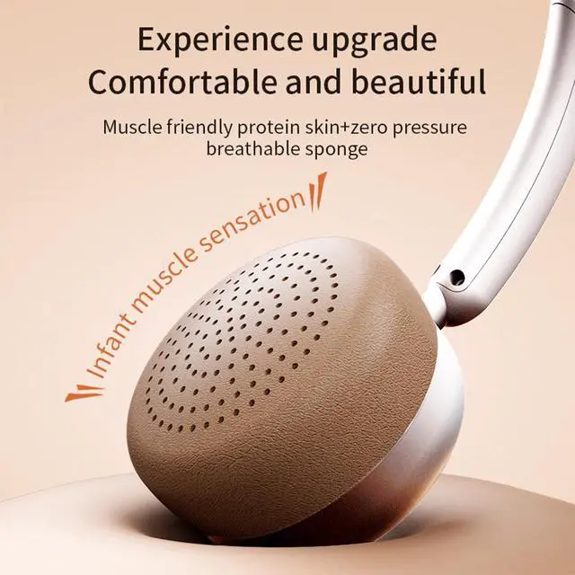 Alt view image 5 of 5 - auvstar Wireless Over-Ear Headphones with Active Noise Cancelling, 35-Hour Battery, Bluetooth 5.2, Hi-Fi Stereo, Foldable Design, Comfortable Earmuffs - White