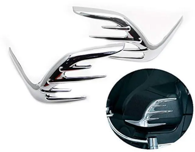 Main image of PACASK Motorcycle Chrome Motorcycle Passenger Speaker Outer Trim for Goldwing GL1800 2006-2015