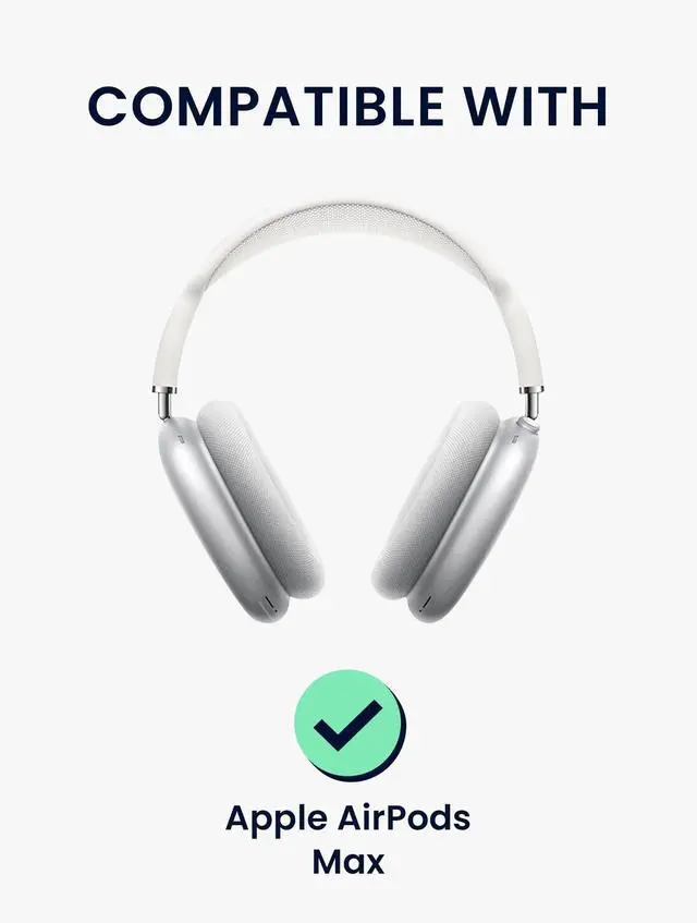 Alt view image 2 of 5 - kwmobile Ear Cushions for Apple AirPods Max/AirPods Max 2 Headphones - High Density Memory Foam - Premium Replacement Magnet Earpads Dark Grey