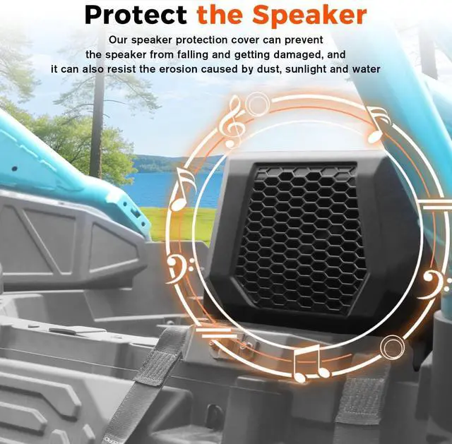 Alt view image 4 of 5 - HugeUTV Rear Seat 6.5" Speaker Enclosures