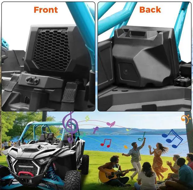 Alt view image 5 of 5 - HugeUTV Rear Seat 6.5" Speaker Enclosures