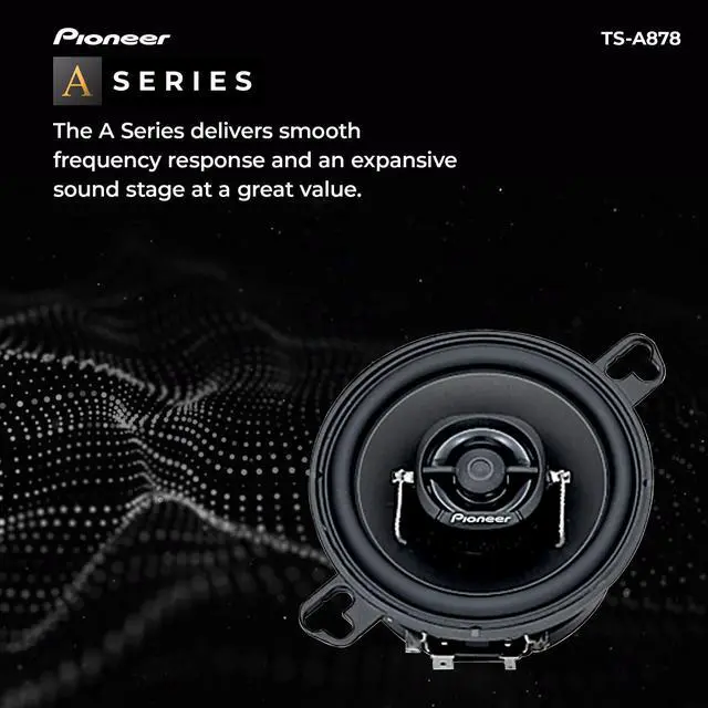 Alt view image 2 of 5 - Pioneer A-Series TS-A878 3.5 2-Way Speakers (Pair) 100W Max, Balanced Sound + Smooth Treble, Great Stock Replacement, Easy Installation