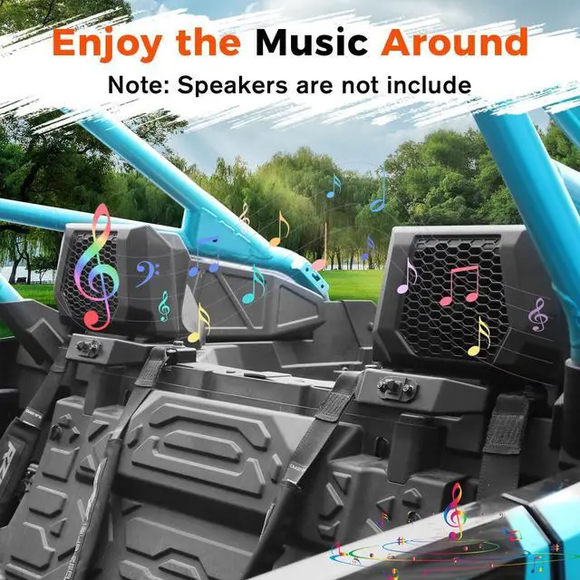 Alt view image 2 of 5 - HugeUTV Rear Seat 6.5" Speaker Enclosures