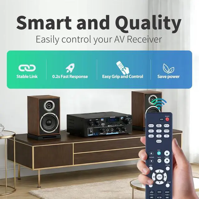 Alt view image 3 of 5 - MOVHEIYL RC-1254 Replacement Remote Control for Denon AV Receiver AVR-S570BT