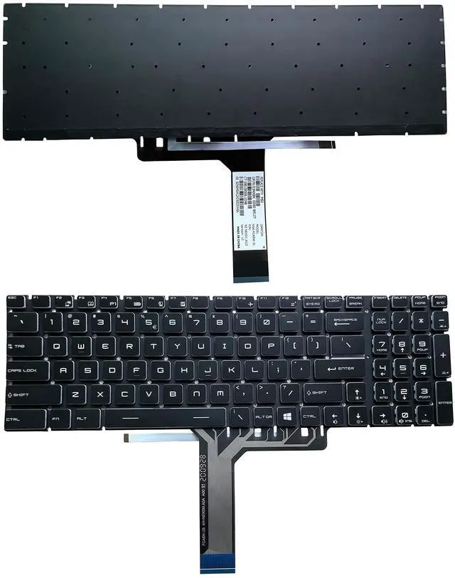 Main image of New Laptop Keyboard for MSI GE62 GS60 GS70 GS72 GE72 GT72 MS-1772 MS-16u6 Part Number V143422AK1 19000184 Black Frameless with Backlight US Layout
