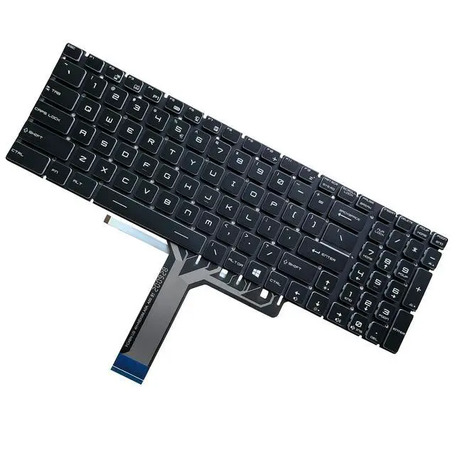 Alt view image 2 of 5 - New Laptop Keyboard for MSI GE62 GS60 GS70 GS72 GE72 GT72 MS-1772 MS-16u6 Part Number V143422AK1 19000184 Black Frameless with Backlight US Layout