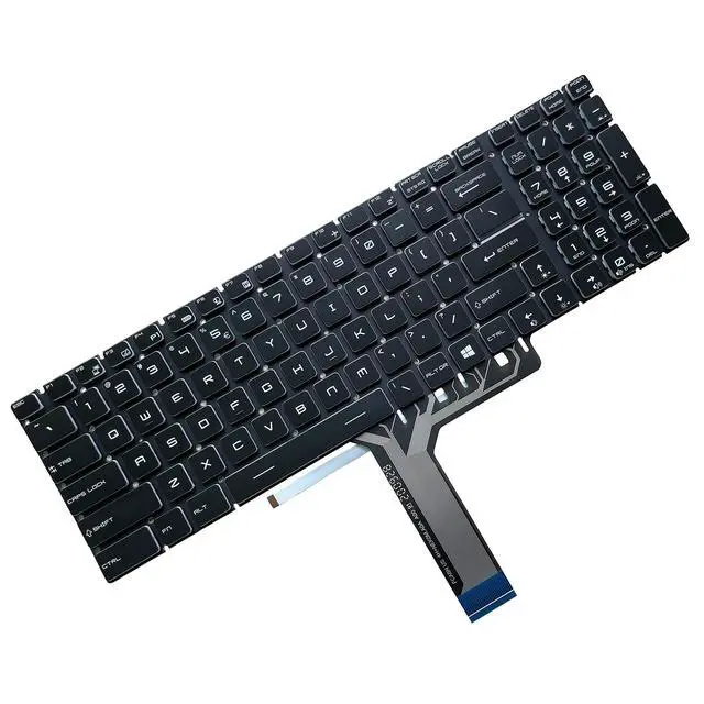 Alt view image 3 of 5 - New Laptop Keyboard for MSI GE62 GS60 GS70 GS72 GE72 GT72 MS-1772 MS-16u6 Part Number V143422AK1 19000184 Black Frameless with Backlight US Layout