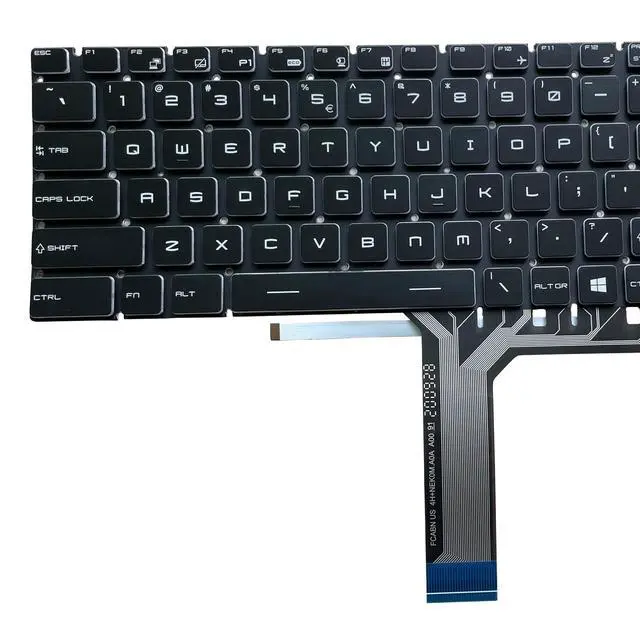 Alt view image 4 of 5 - New Laptop Keyboard for MSI GE62 GS60 GS70 GS72 GE72 GT72 MS-1772 MS-16u6 Part Number V143422AK1 19000184 Black Frameless with Backlight US Layout