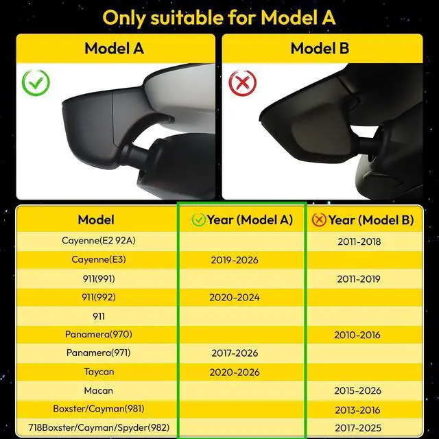 Alt view image 2 of 5 - GATGIT Front 4K Dash Cam Custom fit for Porsche Cayenne(E3) 2019-2026, 911(992) 2020-2024, Panamera(971) 2017-2026, Taycan 2020-2026(Model A),Integrated Camera,OEM,2160P HDR,Parking Mode,5.8G WiFi