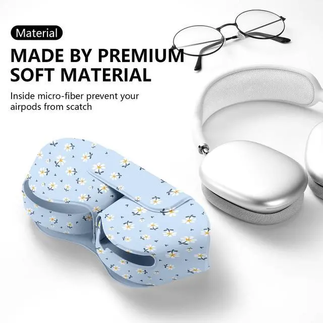 Alt view image 4 of 5 - Compatible for Apple Airpods Max Case,Smart Case Cover Accessories with Sleep Mode Made by PU Leather Original Replacement Carrying Case for Airpod Pro Max Headphones