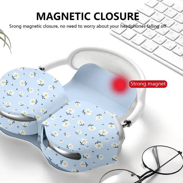 Alt view image 2 of 5 - Compatible for Apple Airpods Max Case,Smart Case Cover Accessories with Sleep Mode Made by PU Leather Original Replacement Carrying Case for Airpod Pro Max Headphones