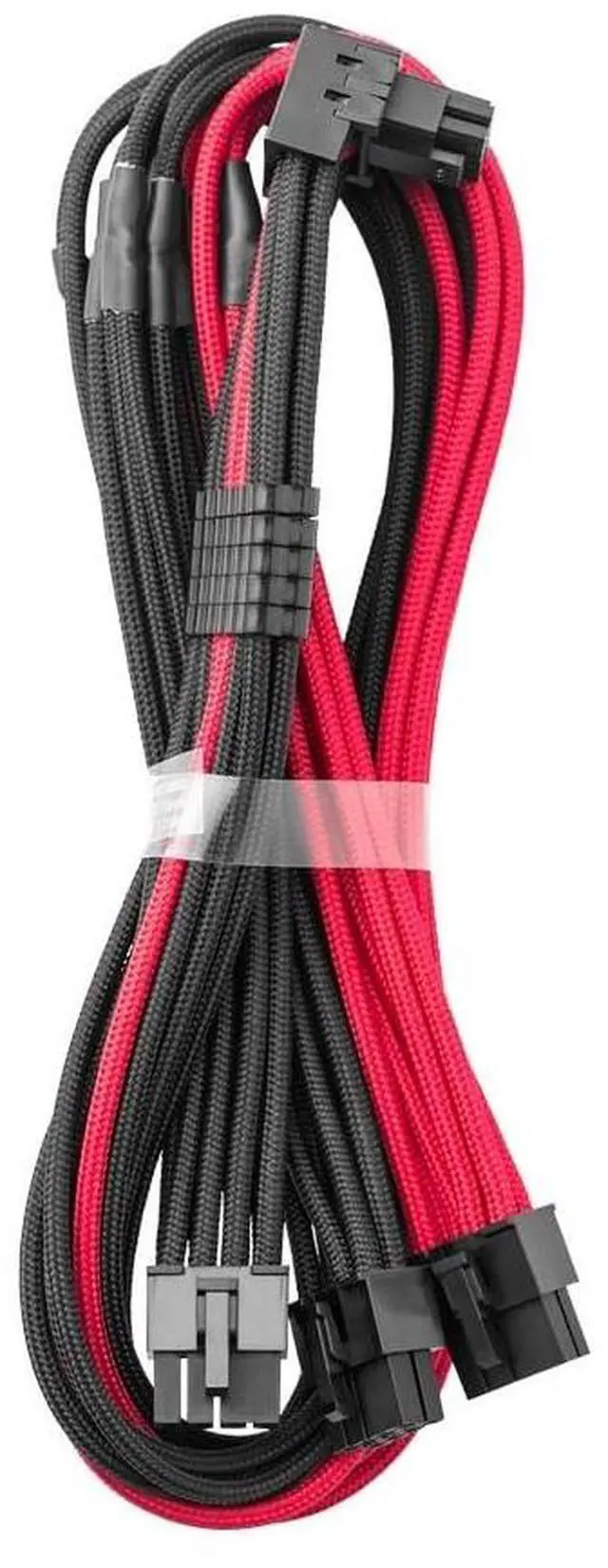 Main image of CableMod RT-Series Pro ModFlex Sleeved 12V-2x6 12VHPWR 90 StealthSense PCIe Cable for ASUS/Seasonic/Phanteks (Variant A, Black + Red)