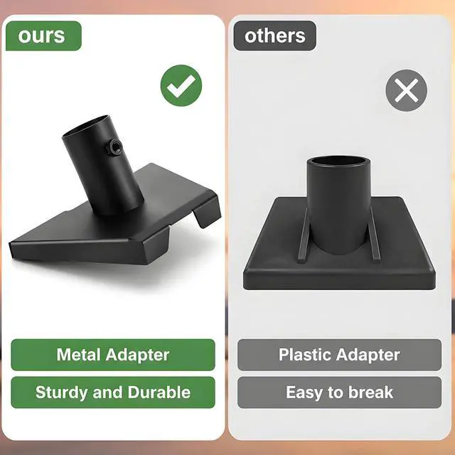 Alt view image 4 of 4 - Gen 3 Starlink Mount, Adjustable Wall /Roof Satellite Dish Mounting Kit with 360Rotatable Pole for Wall Compatible with Starlink Standard 4/4X/V3-Include Starlink Gen 3 Pipe Adapter