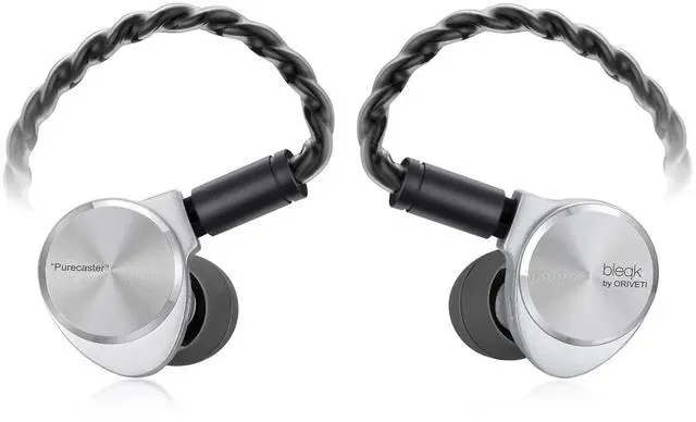 Main image of ORIVETI bleqk Purecaster in Ear Monitors, 12.2mm Aluminum-Magnesium Alloy Dynamic Driver HiFi IEM, CNC-Milled Metal Shell, Interchangeable Nozzle, Detachable 0.78mm 2 Pin Cable