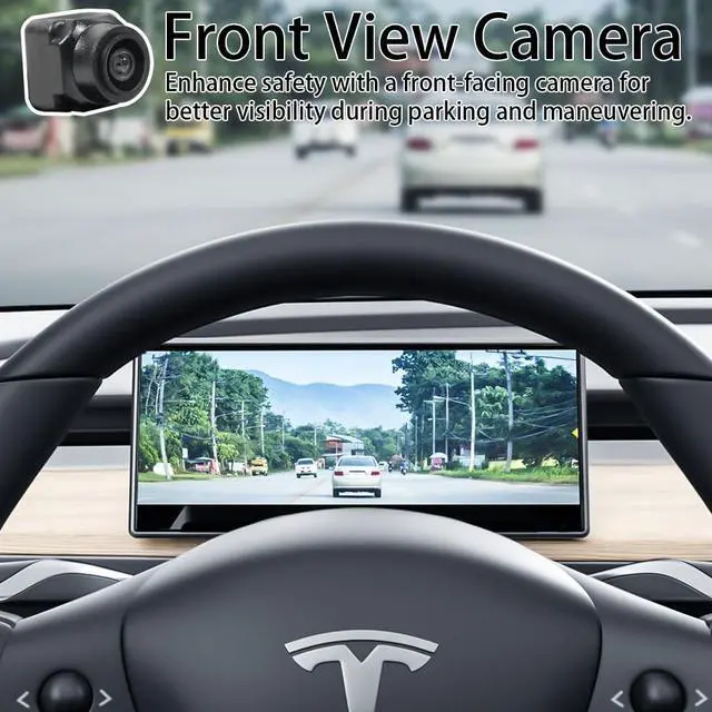Alt view image 5 of 5 - 9'' Head Up Display for Tesla Model 3 2024-2026 with Touchscreen Wireless Carplay Android Auto Hud Display
