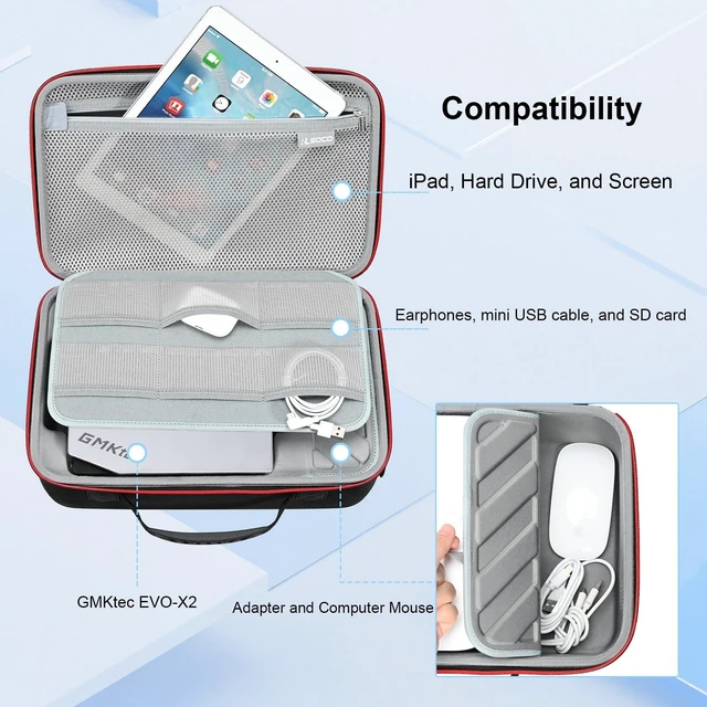Alt view image 4 of 5 - RLSOCO Carrying Case for GMKtec EVO-X2 AI Mini Gaming Computers (Case Only)