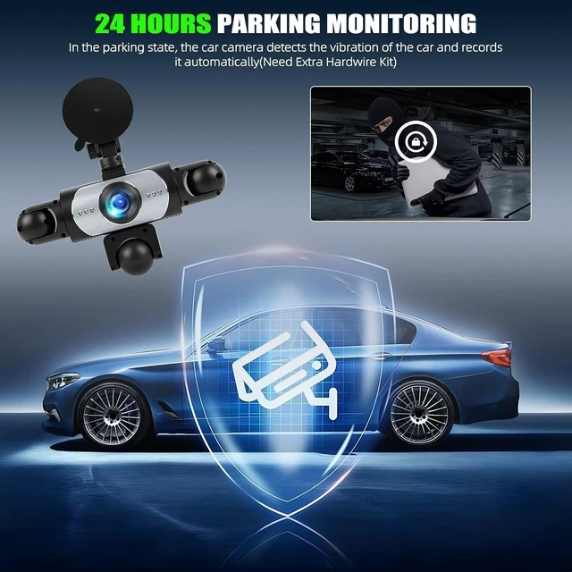 Alt view image 5 of 5 - 5 Channel 360 Dash Cam Front and Rear Inside Left Right, 3.16'' 1080P Dash Camera for Cars, Dash Camera for Cars with G-Sensor,Super Night Vision,Wide Angle,Loop Recording,24 Hours Recording