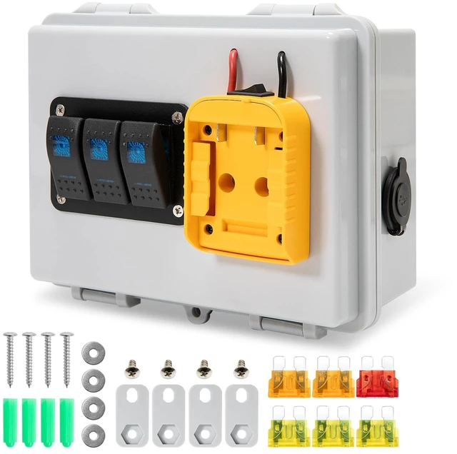 Main image of Power Distribution Box with Battery Adapter Fit for De.Walt 20V Battery