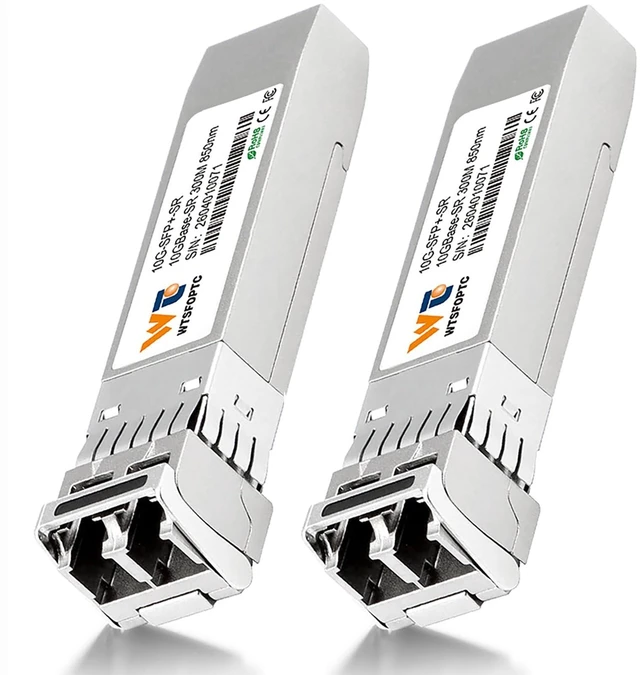 Main image of 10G SR SFP Transceiver 2 Pack, 10gb Optical SFP+ LC Module Multimode 300m