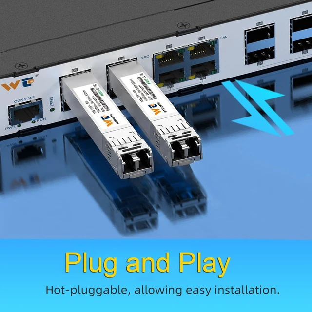 Alt view image 5 of 5 - 10G SR SFP Transceiver 2 Pack, 10gb Optical SFP+ LC Module Multimode 300m