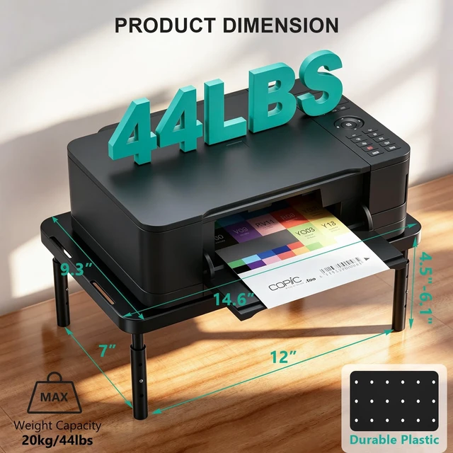 Alt view image 2 of 5 - WALI Dual Monitor Riser for Desk, Adjustable Laptop Riser, up to 44 lbs