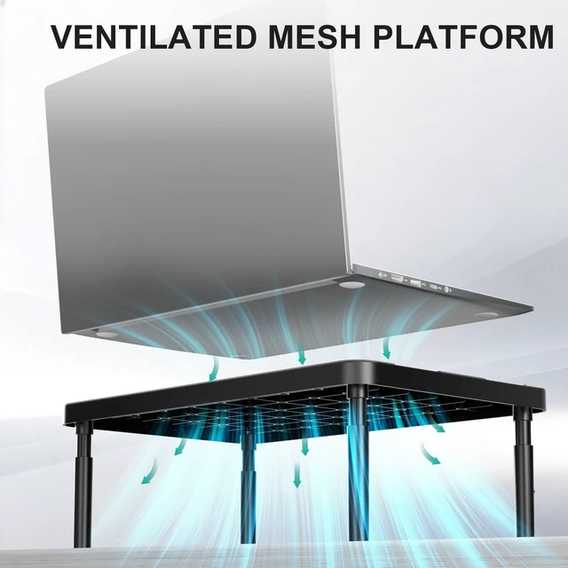 Alt view image 4 of 5 - WALI Dual Monitor Riser for Desk, Adjustable Laptop Riser, up to 44 lbs
