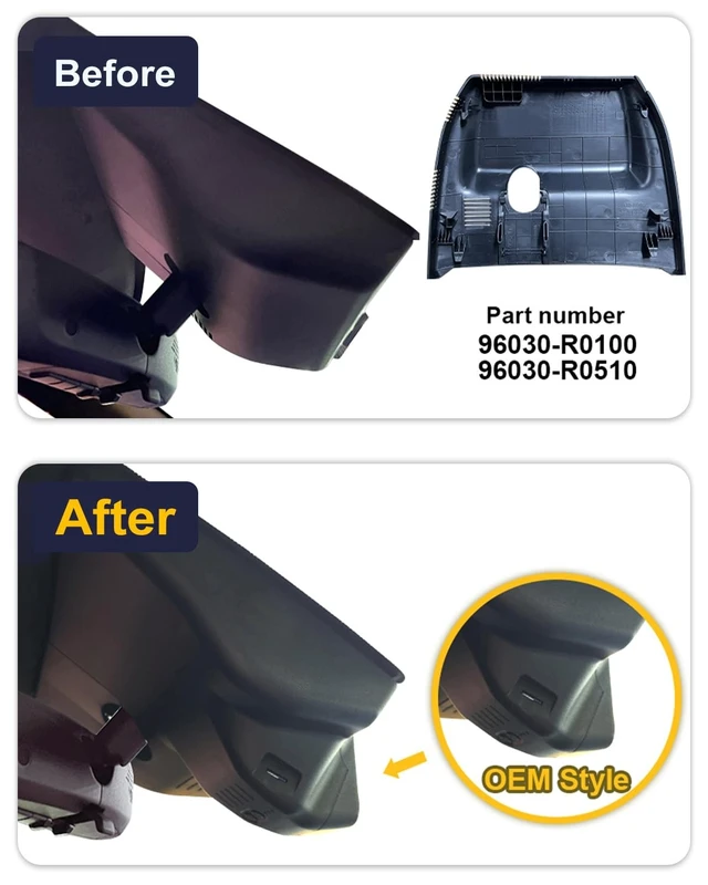 Alt view image 3 of 5 - Fitcamx Front 4K+Rear 1080P Dash Cam for Kia Carnival 2022-2027, #R0510