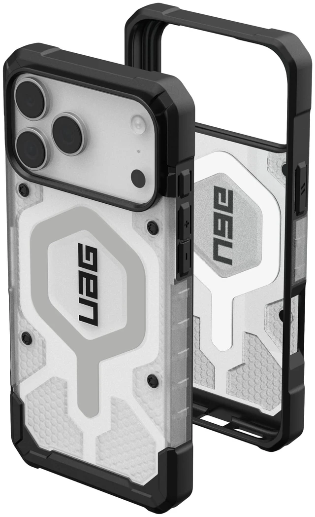 Main image of UAG Pathfinder Clear for iPhone 18 Pro Max Case/17 Pro Max Case, Ice/Silver