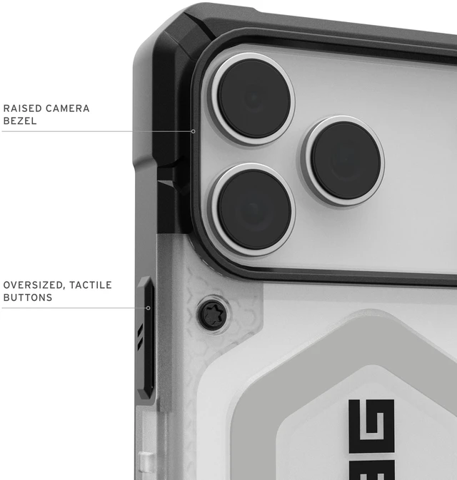 Alt view image 5 of 5 - UAG Pathfinder Clear for iPhone 18 Pro Max Case/17 Pro Max Case, Ice/Silver