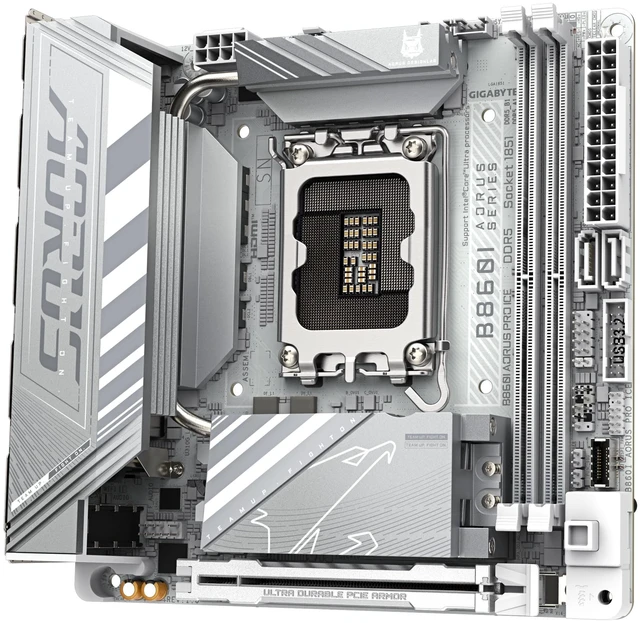 Alt view image 4 of 5 - GIGABYTE B860I AORUS PRO ICE Motherboard - Intel Core Ultra Series CPUs, 8+1+2+1 Phases VRM, up to 9200MHz DDR5, 1xPCIe 5.0 + 1xPCIe 4.0 M.2, 2.5GbE LAN, WiFi 7, Thunderbolt 4