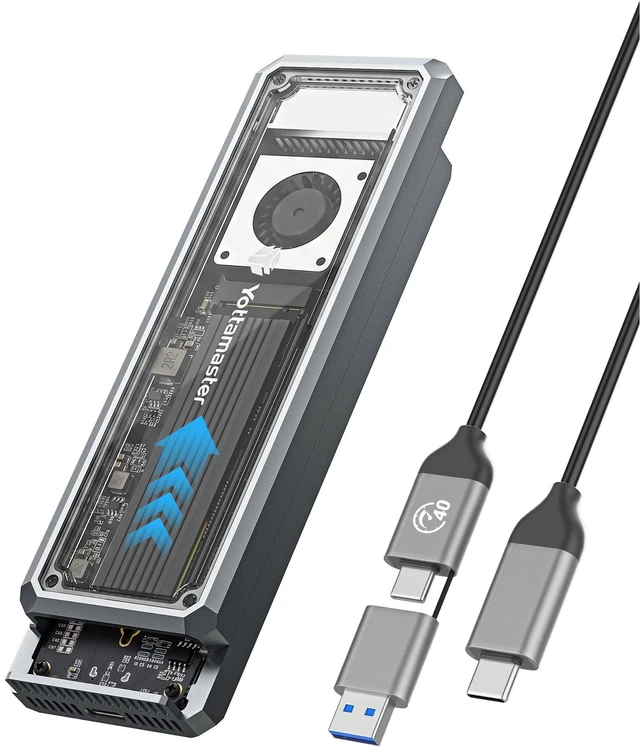 Main image of Yottamaster M.2 NVMe SSD Enclosure 40Gbps, for Thunderbolt 4/USB4 Interface