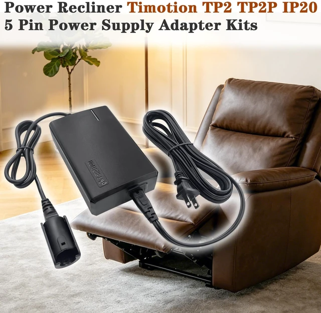 Alt view image 4 of 5 - Recliner Timotion TP2 TP2P IP20 5 Pin Power Supply Adapter Kits Replacement for Lift Chair