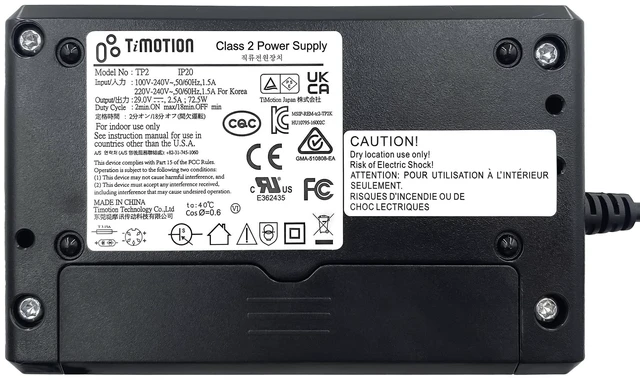 Alt view image 3 of 5 - Recliner Timotion TP2 TP2P IP20 5 Pin Power Supply Adapter Kits Replacement for Lift Chair