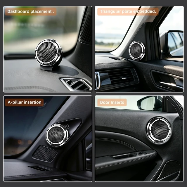 Alt view image 4 of 5 - 1 Inch Car Tweeters 240W Silk Dome Super Tweeters with Neodymium Magnet