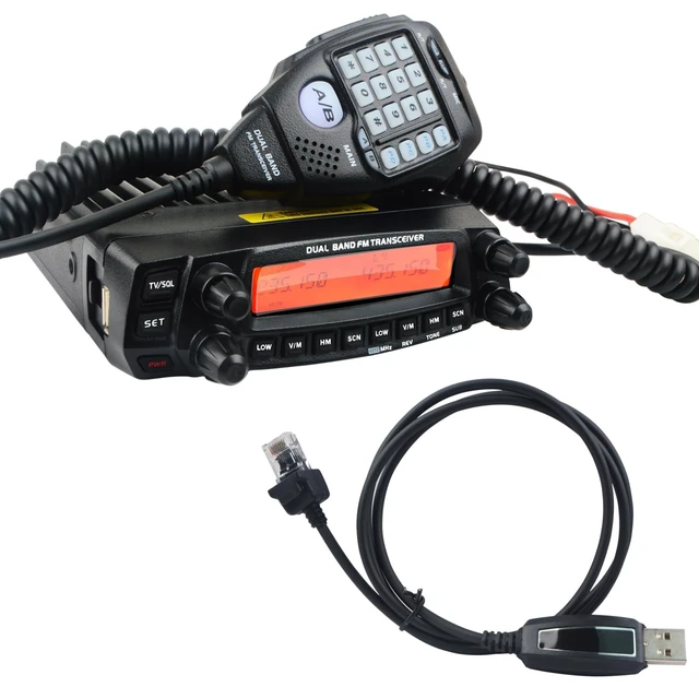 Alt view image 5 of 5 - AnyTone AT-5888UV Mobile Transceiver Dual Band VHF UHF 50W/40W Vehicle Radio with Programming Cable