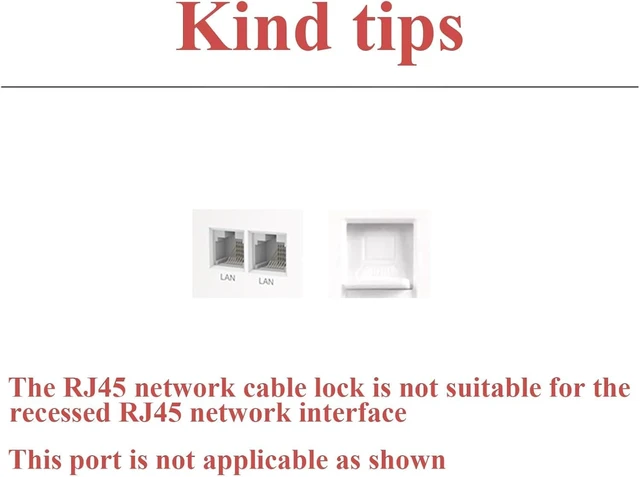 Alt view image 2 of 5 - 50-Pack RJ45 Network Cable Locks with 3 Keys,Secures Ethernet Cables Against Unauthorized Disconnection,Made of High-Strength ABS,Compatible with Cat5e,Cat6 and Cat7 Patch Cords (Blue)