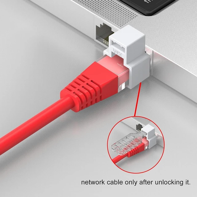 Alt view image 5 of 5 - 50-Pack RJ45 Network Cable Locks with 3 Keys,Secures Ethernet Cables Against Unauthorized Disconnection,Made of High-Strength ABS,Compatible with Cat5e,Cat6 and Cat7 Patch Cords (Blue)