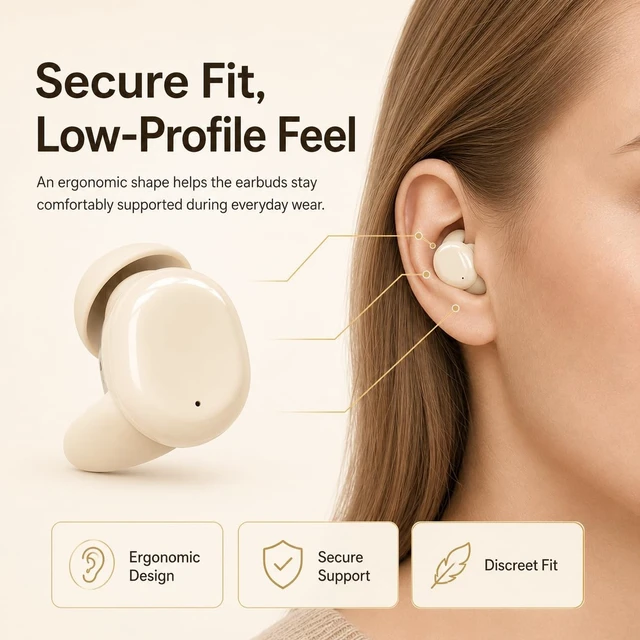 Alt view image 5 of 5 - INSONIXN Mini Sleep Earbuds Bluetooth 6.0 Wireless for Side Sleepers, White