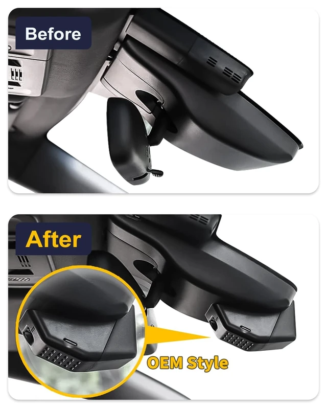 Alt view image 3 of 5 - Fitcamx Front 4K+Rear 1080P Dash Cam Adapts for Toyota Highlander 2020-2026 & Hybrid (Gen4/UX70), Integrated OEM Look, Dual HD Video, WiFi & APP, Loop Recording, G-Sensor, Easy to Use, 128GB Card
